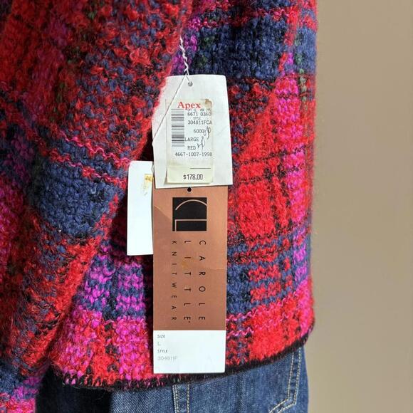 NWT vintage mohair blend red plaid jacket - Picture 6 of 8